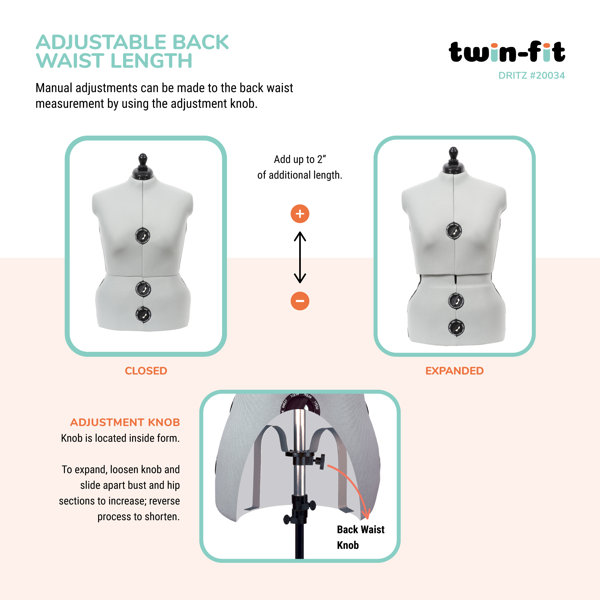 Dritz TwinFit Adjustable Dress Form & Reviews Wayfair